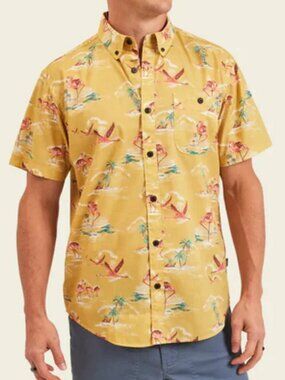 Howler Bros Mansfield Shirt in Flamingos